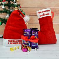 Santa Sock & Cap with Chocolates