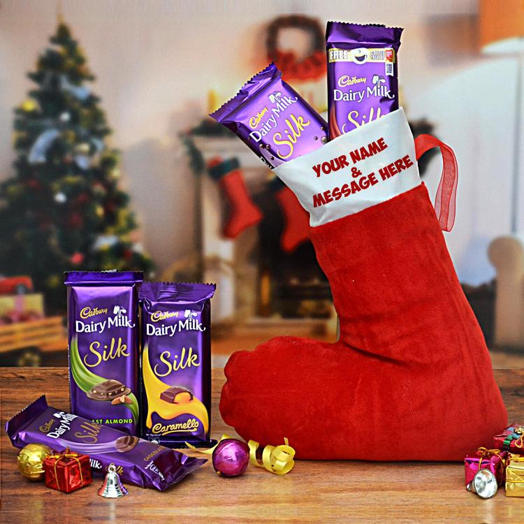 Santa Sock & Diary Milk Silk