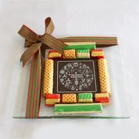 Designer Platter with Christmas Marzipan Joy