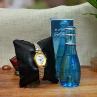 Sonata Watch with Davidoff Perfume Combo