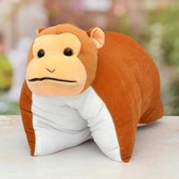 Brown Monkey Pillow