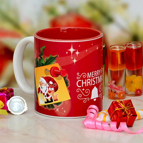 Inner Red Merry Christmas Mug