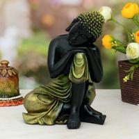 Serene Black Lord Buddha Idol