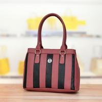 Black and Maroon Handbag