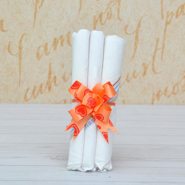 Three Set of White Handkerchief