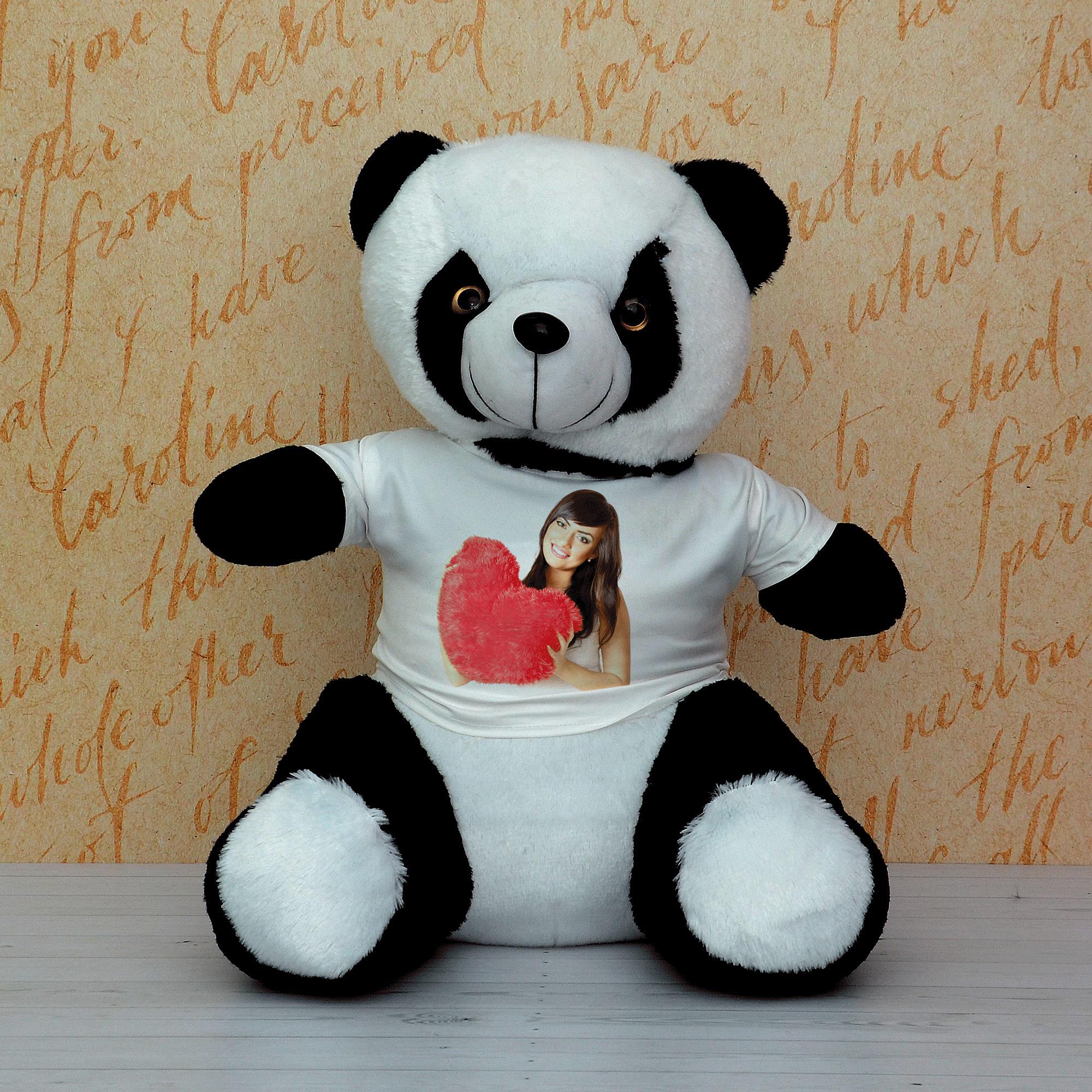 Personalised panda teddy store bear