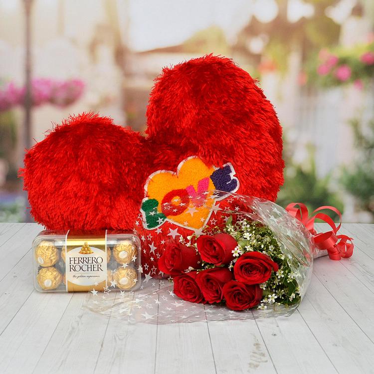 Cushion, Roses & Ferrero