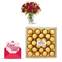 24 Roses, Rocher with Card