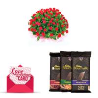 100 Roses, Chocolates, Love Card