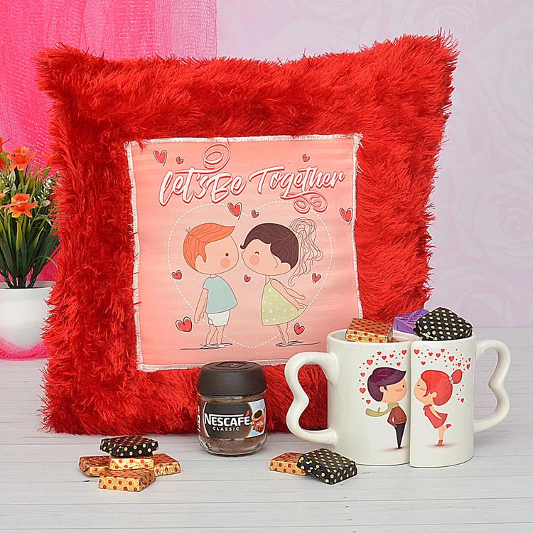 Pillow, Chocolates, Mug & Coffee