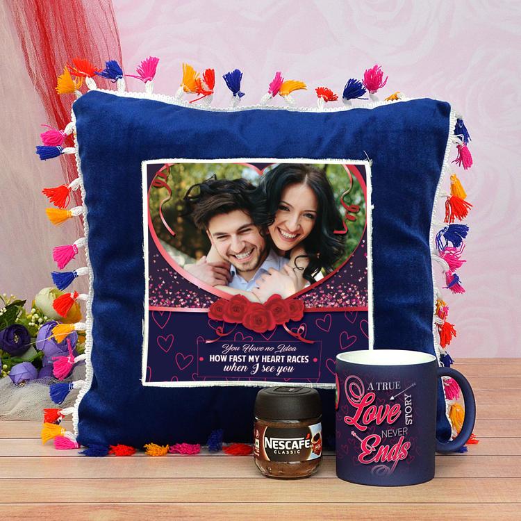 Pillow with Mug & Coffee