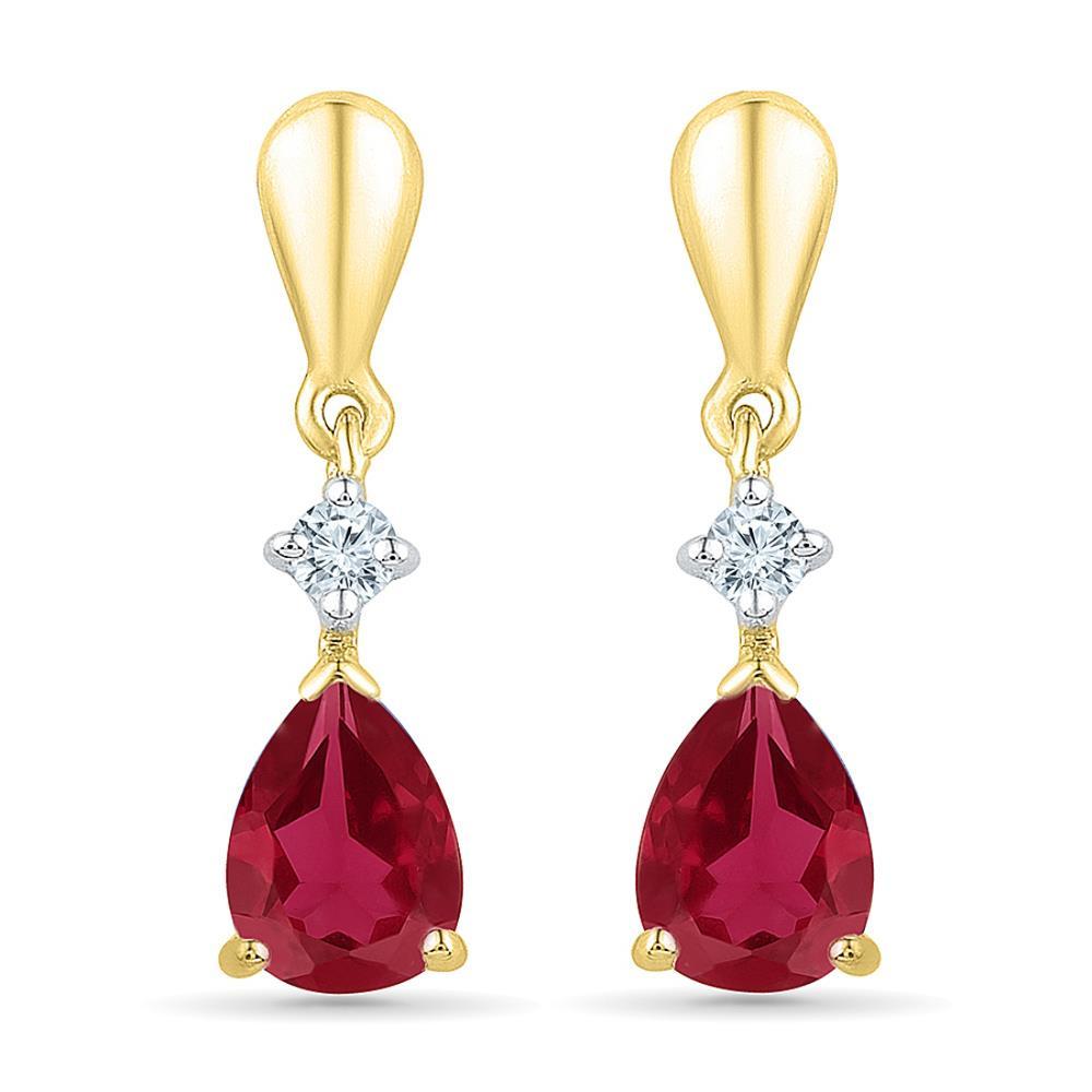 Beautiful Gold Antique Ruby Earrings  South India Jewels
