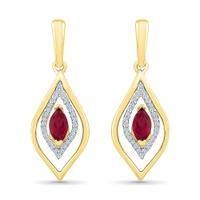 Light Of Love Ruby Diamond Earrings