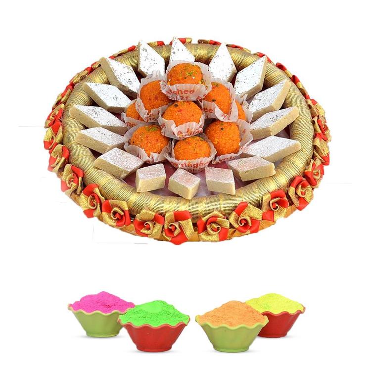 Motichur & Barfi Thali - Holi