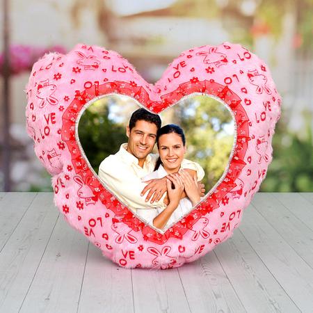 Love Printed Heart Shape Cushion