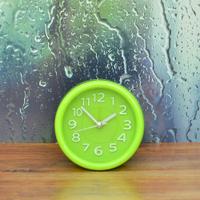 Lime Green Analog Table Clock