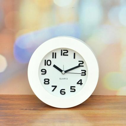 Elegant White Alarm Clock