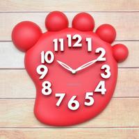 Gorgeous Red Footprint Wall Clock