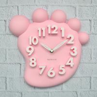 Pink Footprint Wall Clock