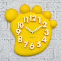 Marvellous Yellow Footprint Wall Clock