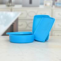 2 Set of Blue Lunch Box