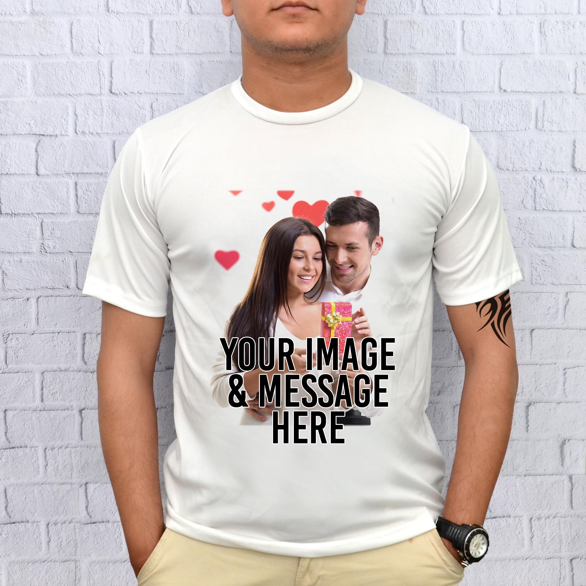 Personalized White T-Shirt | Personalized T-Shirts to India