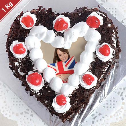 BF Photo Cake - 1 Kg. (Heart)