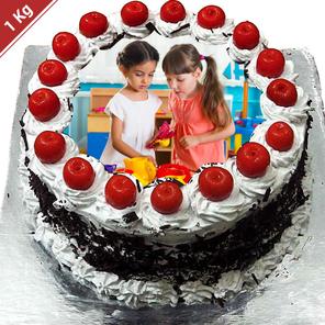 Black Forest Photo Cake - 1 Kg. Black Forest Photo Cake - 1 Kg.