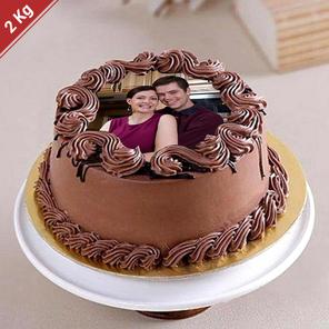 Chocolate Photo Cake - 2 Kg. Chocolate Photo Cake - 2 Kg.