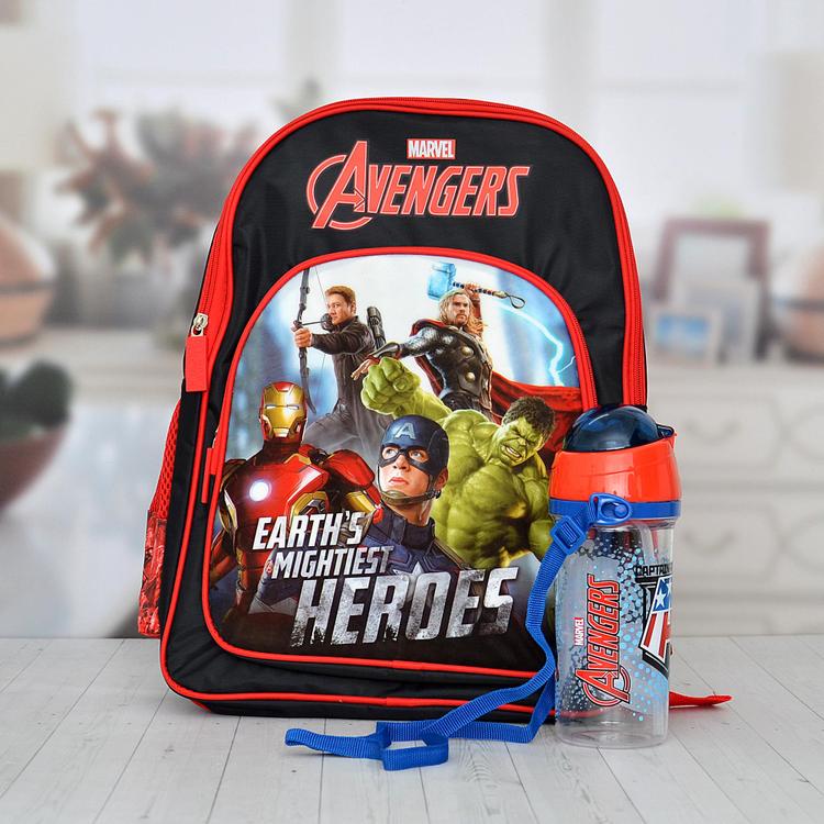 Avengers School Bag with Bottle