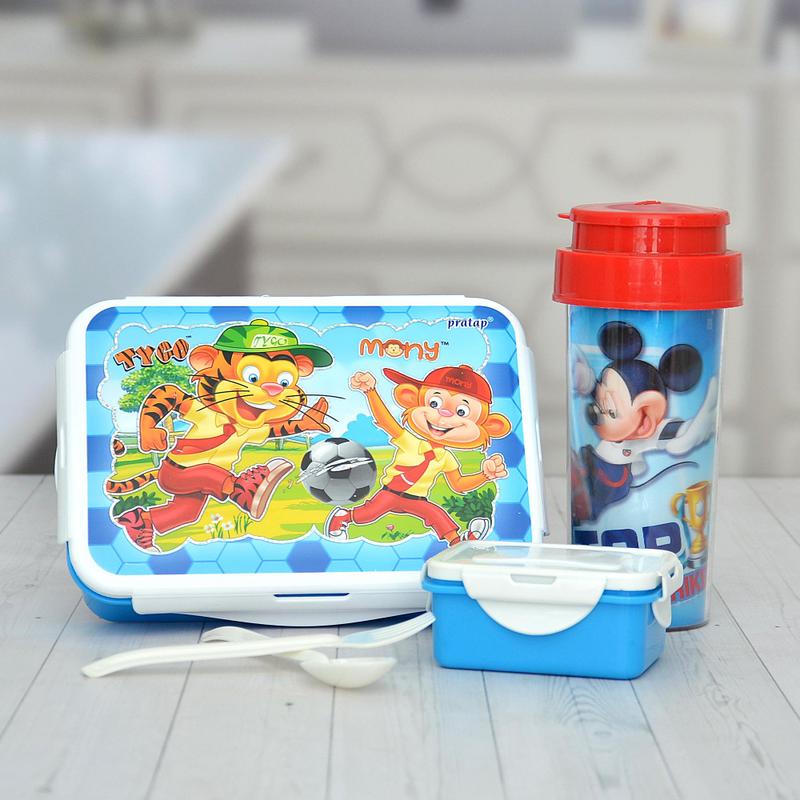 3D Tiffin Box and Bottle Set, Gifts for Kids
