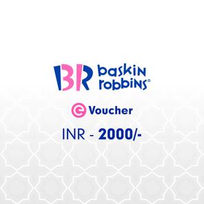 Baskin Robbins E-Voucher Rs. 2000 Baskin Robbins E-Voucher Rs. 2000