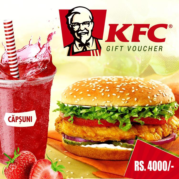 KFC Gift e-Voucher Worth Rs 4000
