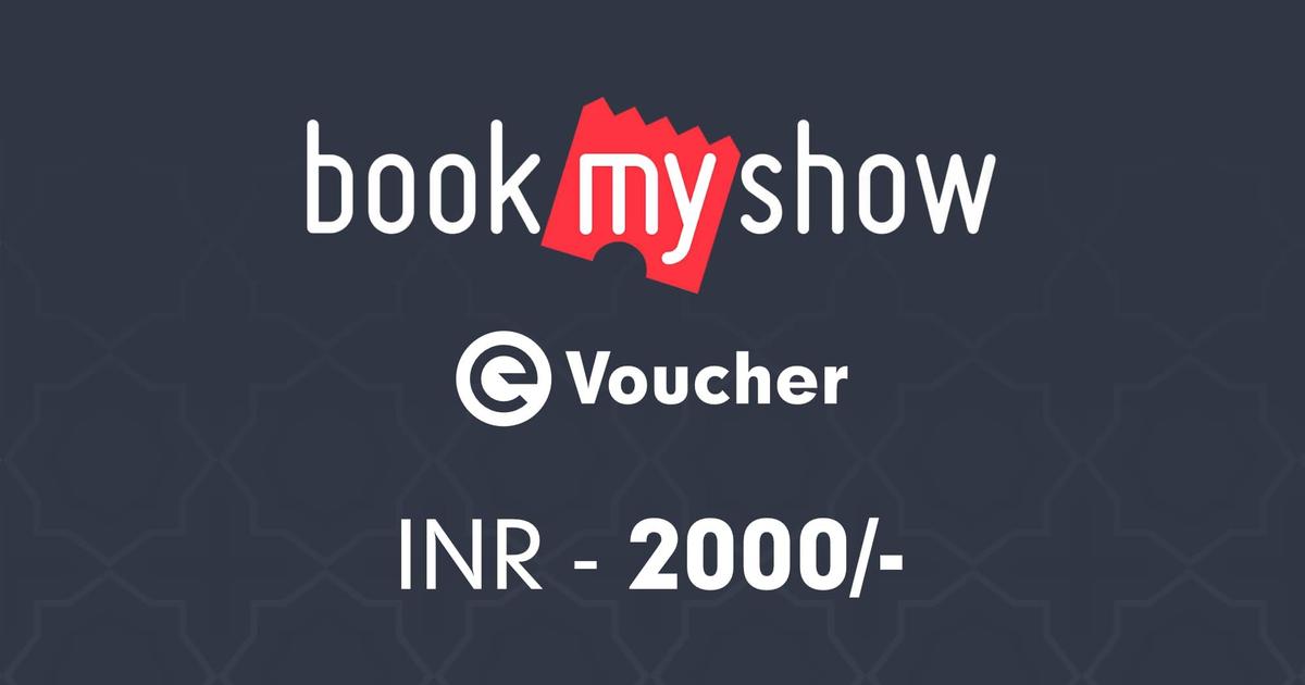 Book My Show EVoucher Rs. 2000 Book My Show Gift Cards
