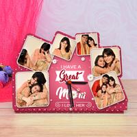 Great Mom Photo Frame with Clock
