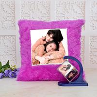 Personalized Pillow with Floting Cube