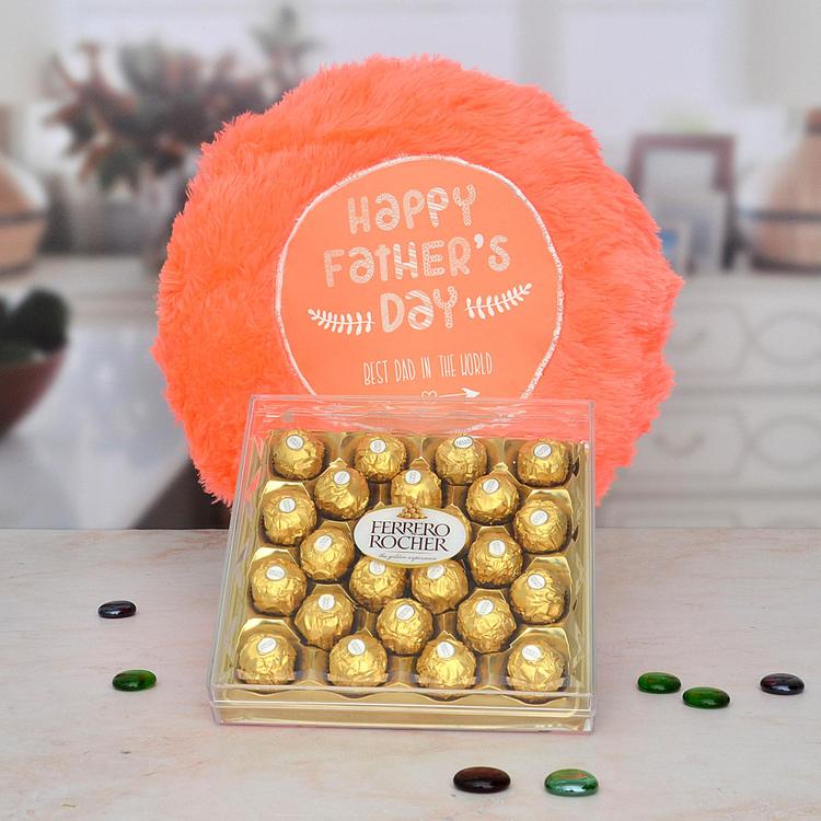 Orange Pillow & Ferrero Rocher