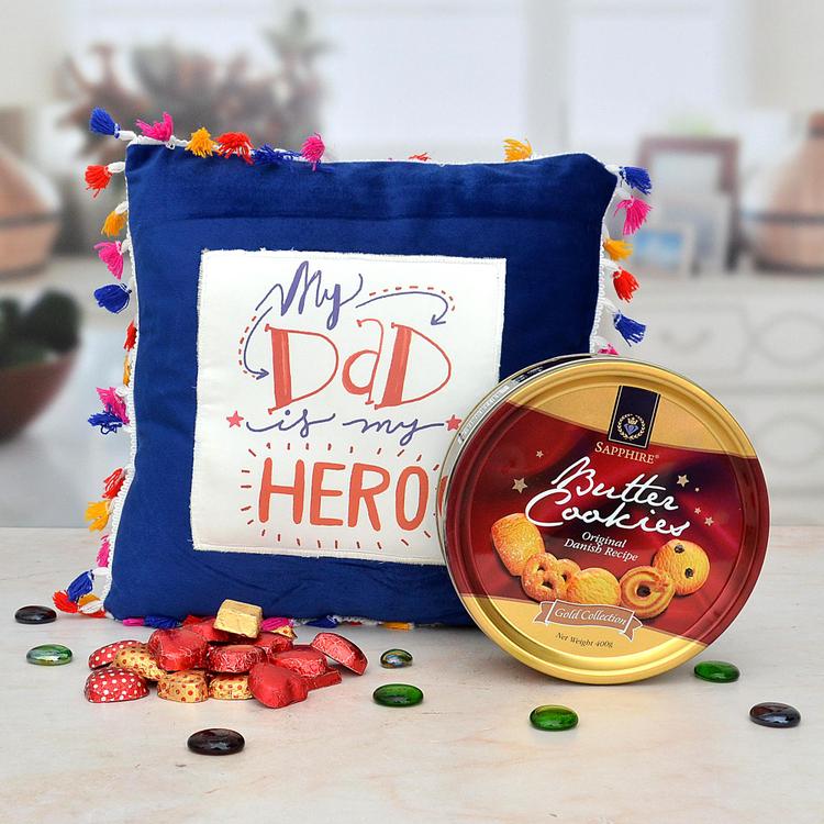 Fathers Day Pillow with Cookies