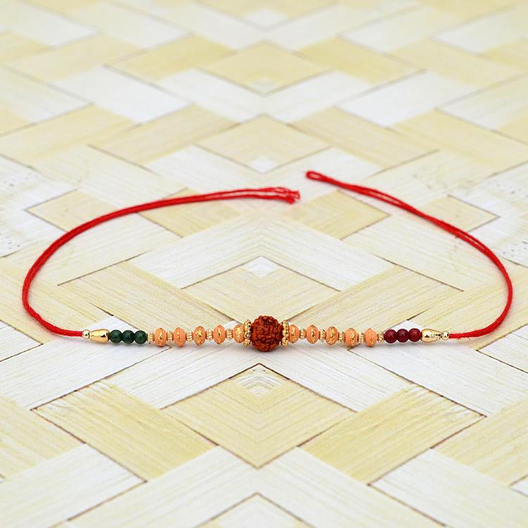 Rudraksh with Beads Rakhi