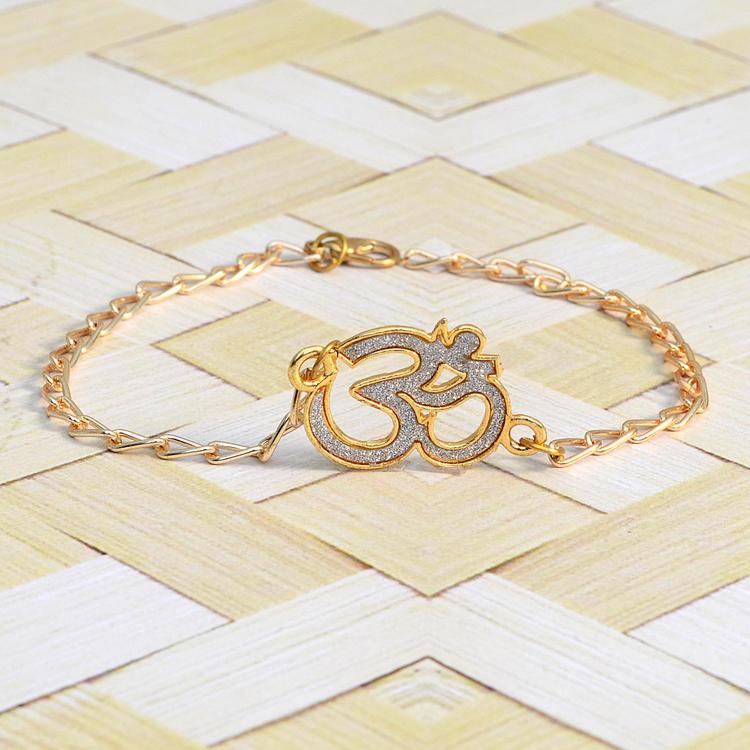 Golden Bracelet OM Rakhi