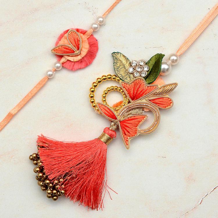 BeautiFull Zardosi Work Bhaiya Bhabhi Rakhi