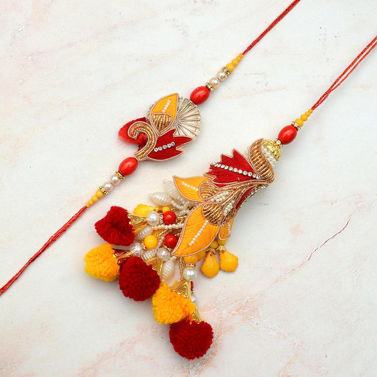Zardosi & Pom Pom Bhaiya BHabhi Rakhi