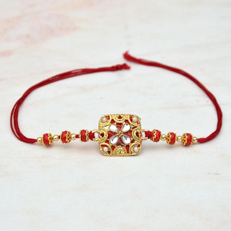 Kundan & Beads Rakhi