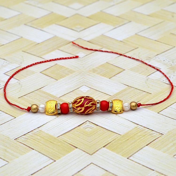 Red Beads Rakhi
