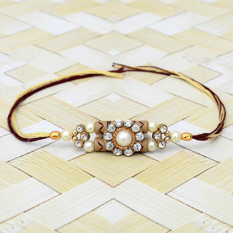 Stones with Pearl Rakhi
