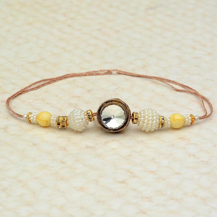 Stones, Beads & Metal Rakhi