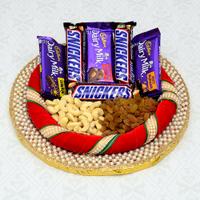 Chocolates, Kaju & Raisins Thali