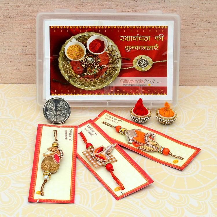 Set of 3 - Zardosi Rakhis Collection