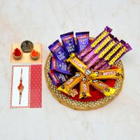 Delectable Rakhi Chocolate Thali