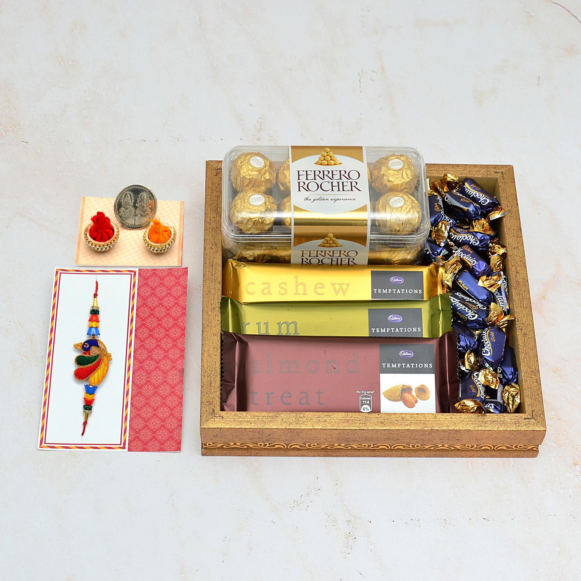 Rakhi Chocolate Thali with Rakhi Chocolate Hampers